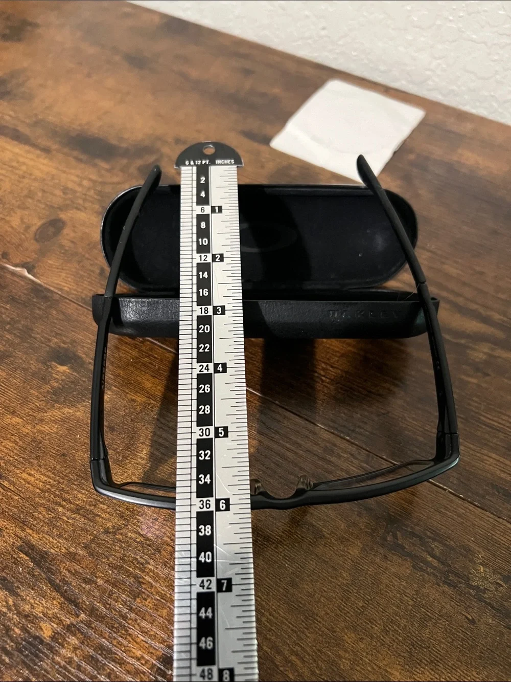 Oakley 143 0X8046-0155 satin Black Rectangular Sunglasses with Branded Case